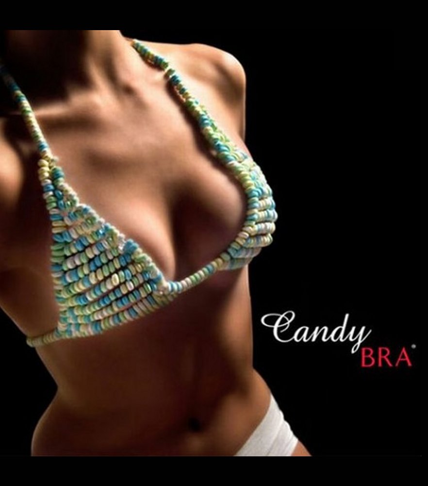 Lovers Candy Edible Underwear Bra G String Pouch Nipple Tassles