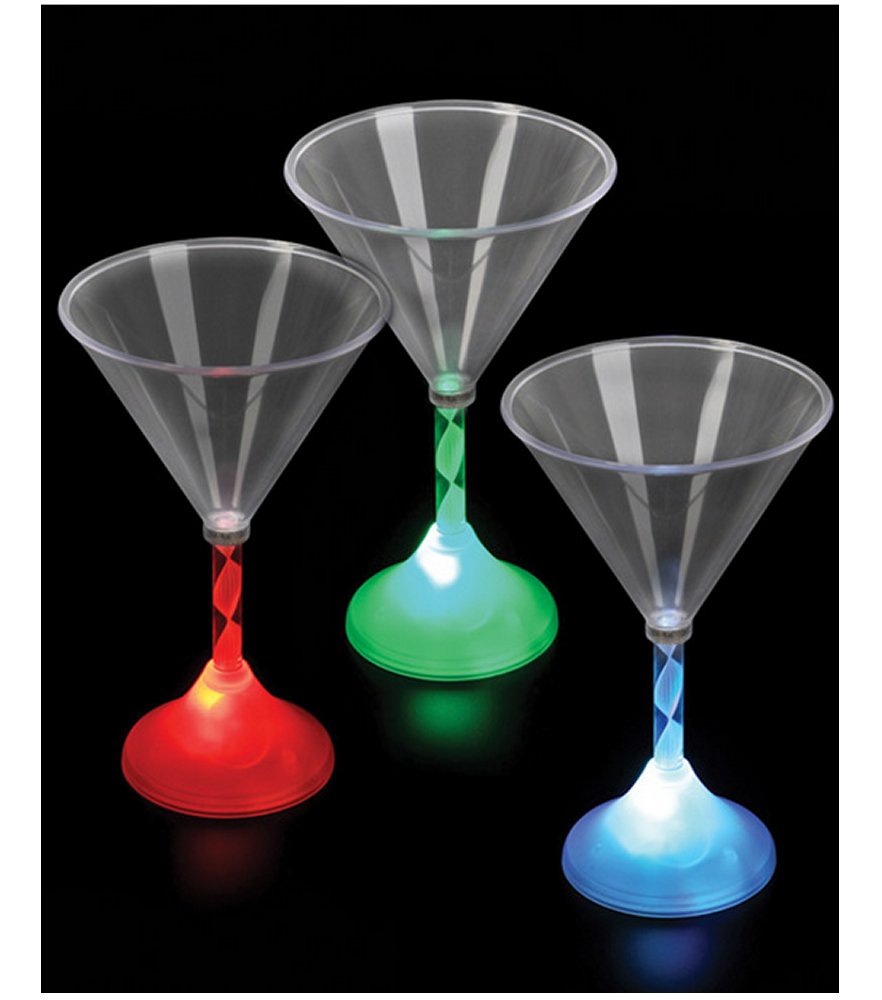Lighted LED Martini Glasses - Multi Color